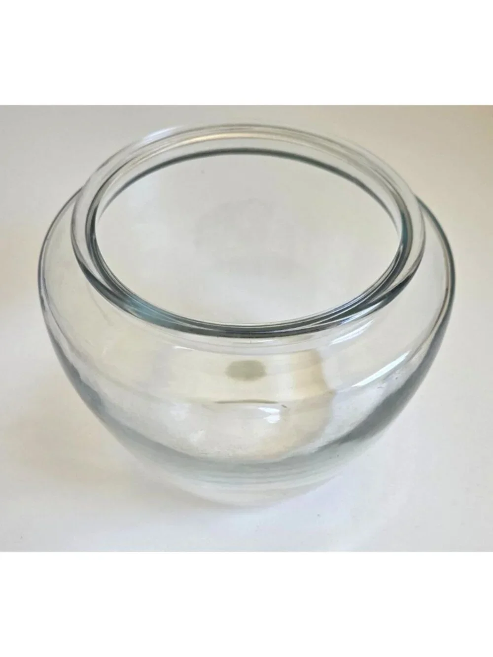 Vintage Clear Glass Lantern Globe Shade With Kick-Up Replacement Restoration